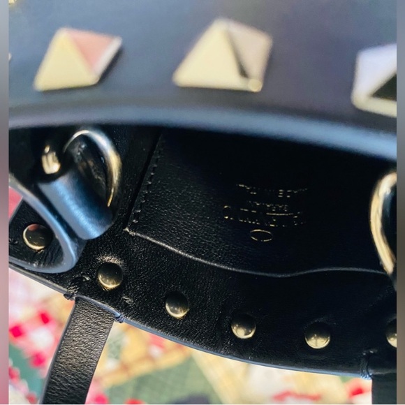 Valentino Garavani Black Mini Bag with Gold Studs - Picture 12 of 16